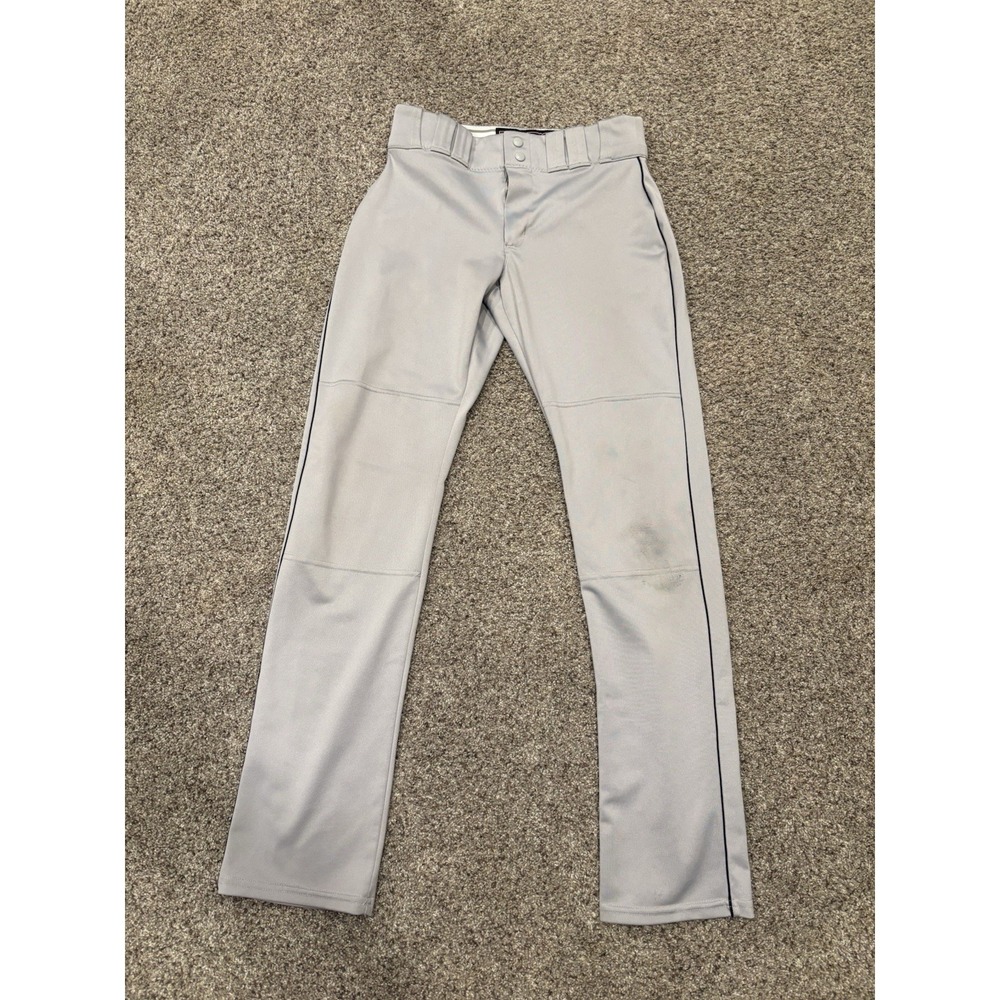 Under Armour Baseball Pants Small Relaxed Fit Men's Gray BlackPiping READ